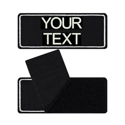 Patch Personalisiert 2 Zeilen Klettverschluss Namensschilder Klett 75x30mm - Bild 1 von 4