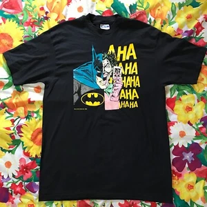 Vintage 80’s 1989 Batman Joker DC Comics Graphic Crew Neck S/S T-Shirt XL - Picture 1 of 10