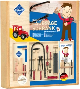 Laubsägeschrank 18 Teile Werkzeugschrank Werkzeug-Set für Holzarbeiten Laubsägen - Bild 1 von 2