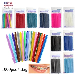 1000Pcs Dental Orthodontic Ligature Ties Elastic Rubber Bands Braces 11 Colors - Picture 1 of 47