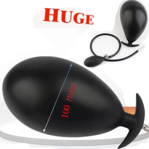 Aufblasbarer Anal Plug aus Silikon Anal Plug aufblasbar mit Pumpe Anal Dildo SM - Bild 1 von 11
