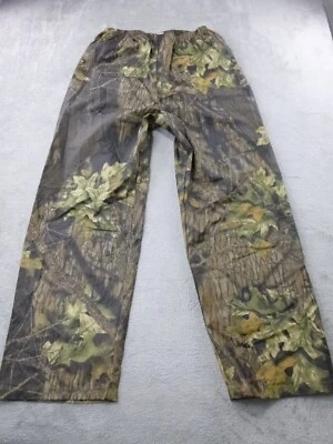 Columbia PVC Rain Pants Mens Large Mossy Oak Break Up Elastic Pull On Hunting - Image 1 of 4