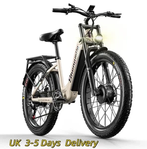 2000VV 26" Fat Tire Electric Bike Dual Motor Full Suspension Mountain E-Bike UK - Picture 1 of 24