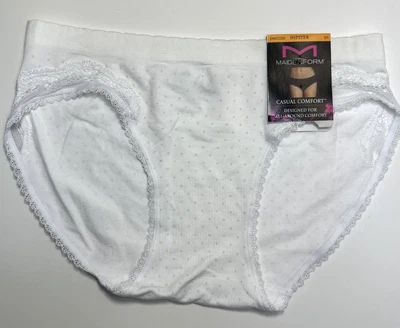Maidenform Informal Cómodo Cordones Hipster Ropa Interior Bragas Punto Blanco S/5 DMCCSH Foto 1 de 4