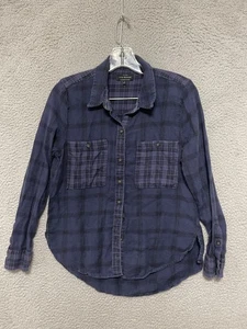 Lucky Brand Women's Flannel Top Size Small Plaid Long Sleeve button up Adult - Picture 1 of 5