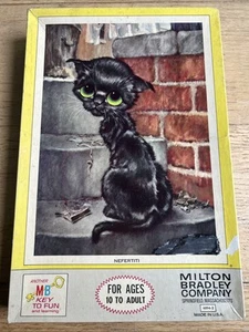Vintage 1968 Milton Bradley Pity Kitty Nefertiti Puzzle 500 Piece - Picture 1 of 2
