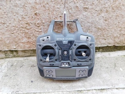 Hitec R/C Optic 6 6CH Digital FM Radio Control System UNTESTED DAMAGED HANDLE - Image 1 of 4
