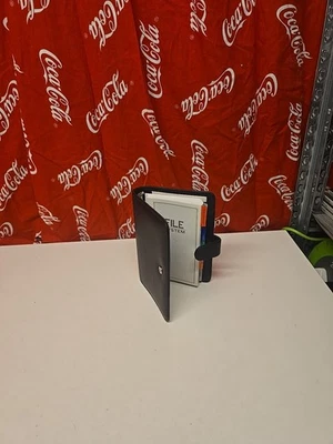 Schwarzes 90er Dateisystem Filofax Style Tagebuch Adressbuch Vintage - Bild 1 von 4