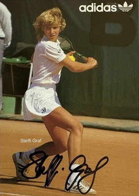 Steffi Graf signiert Karte Original Unterschrift Signatur Autogramm Tennis - Bild 1 von 2