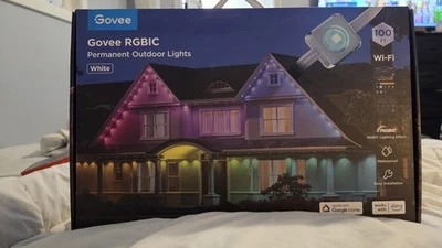 Govee RGBIC Permanent Outdoor Lights - LED 100 ft (H705A) WHITE works w Alexa - Image 1 of 2