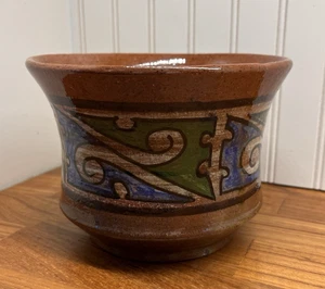 Art Pottery Footed Planter LA ARENA CHITRE SENAPI PANAMA Vintage - Picture 1 of 7