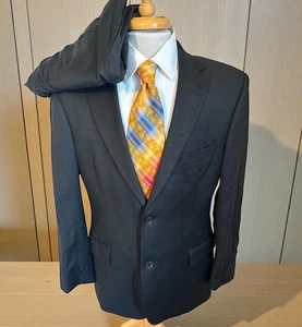 Hugo Boss Suit Men 42S Dark Gray Charcoal Pasolini Movie Super 100 Pants 34 x 28 - Picture 1 of 22
