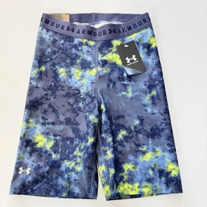 NWT Under Armour Women’s S Compression Bike Shorts High Rise 8” Geometric Print - Picture 1 of 12