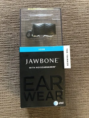 New! Jawbone ICON "The Thinker" Black w/Noise Assassin Bluetooth Headset - Image 1 of 4