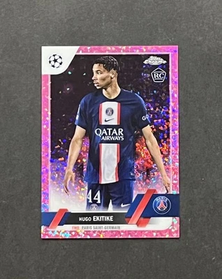 2022-23 Topps Chrome UEFA #125 Hugo Ekitike Pink Mini Diamonds Refractor /175 RC - Image 1 of 4