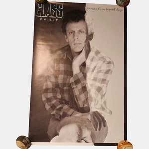 Póster promocional Philip Glass Songs From Liquid Days 24x36 vintage 1986 CBS Inc - Imagen 1 de 6
