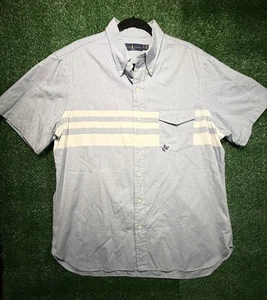 Polo Ralph Lauren Shirt Mens XL Blue Short Sleeve Oxford Button Down Anchor Logo - Picture 1 of 6