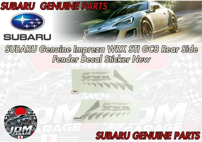 SUBARU Genuine Impreza WRX STI GC8 Rear Side Fender Decal Sticker New - Image 1 of 3