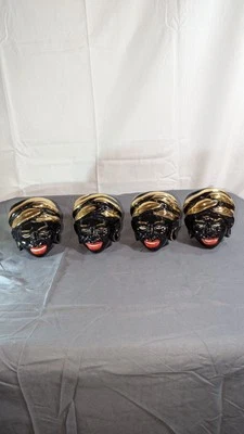 Vintage set of 4 Blackmoor Ceramic Figure Vase/Planter MCM - Image 1 of 4