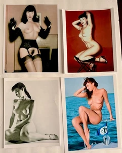 Bettie Page 8x10 Foto Konvolut Nr.6 - 4er Set Classic Pin-Up Prints - Bild 1 von 1
