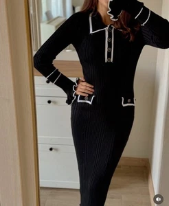 Knitted Dress For An Autumn Vibe . Comes In 2 Colors ๐ค๐ค - Picture 1 of 2