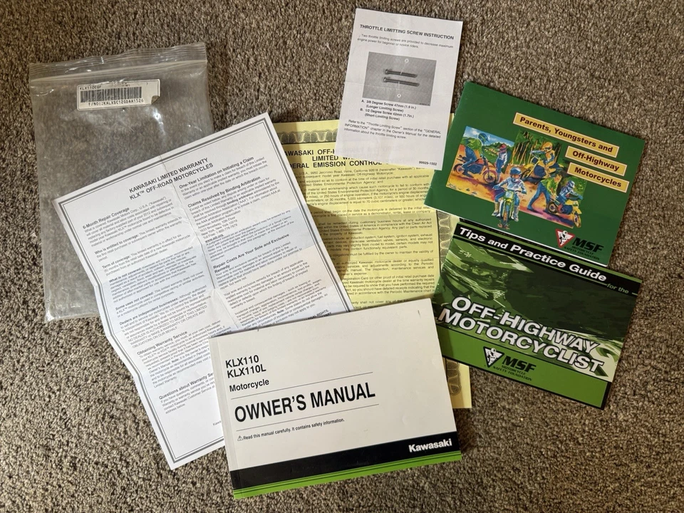KKX110 KLX110L Manual del propietario original y documentación Foto 1 de 1