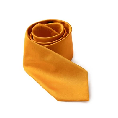 Dolce&Gabbana Men Orange Cravat 100% Silk Adjustable Formal Classic Pointed Tie - Image 1 of 4