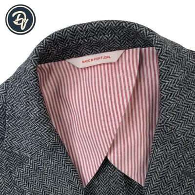 Mint! 38 R Brooks Brothers " Red Fleece " Grey Herringbone Tweed Slim Fit Blazer - Image 1 of 4