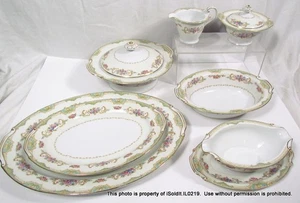 Servizio 7 pezzi vintage CINA OCCUPATO GIAPPONE casseruola ciotola piatti crema zucchero + - Foto 1 di 11