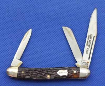 Cortador Keen K870 de colección, Schrade 808 NY, EE. UU. 3 hojas, nuevo de stock Foto 1 de 2