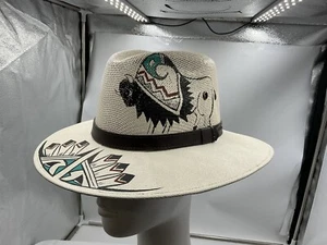 HAND PAINTED MEXICAN HAT MADE IN MEXICO - Picture 1 of 9