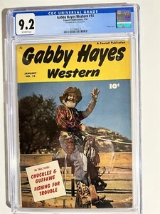GABBY HAYES WESTERN #14 FAWCETT PUB GOLDEN AGE 1950 CGC 9.2 GRADED! PHOTO COVER! - Picture 1 of 2