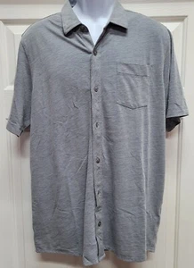 Travis Mathew Shirt Men's Large Gray Pima Cotton Short Sleeve Pocket Golf Casual - Picture 1 of 6