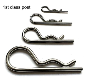 Freno de horquilla R Clip Beta Pins 1 mm 1,2 mm 1,5 mm 2 mm 2,5 mm 3 mm 3,5 mm BZP y 304 - Imagen 1 de 18