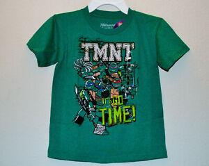 NWT ☀TEENAGE MUTANT NINJA TURTLES☀ Sz 5/6 t-shirt  IT'S GO TIME Boys New