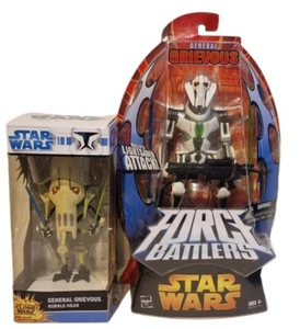 STAR WARS GENERAL GRIEVOUS FORCE BATTLERS & BOBBLE-HEAD FIGURES (J9) - Picture 1 of 5