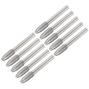 Burbas de diamante para herramienta giratoria tallada vástago de 1/4 de pulgada 8 mm cónico 150 grano 10 piezas - Imagen 1 de 4