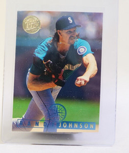 1995 Fleer RANDY JOHNSON #150 ERROR CUT CARD