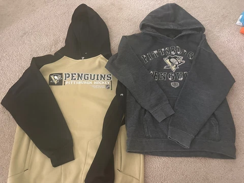 (2) Pittsburgh Penguins Boys Youth Large Hoodies Cover