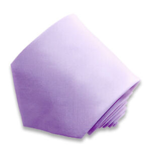 Men's 100% silk solid lavender color tie