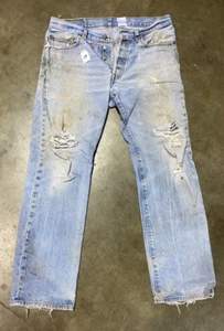 LEVI'S 501  Shrink-to-Fit  34 x 34 - Naturally thrashed/distressed - Faded - Picture 1 of 1