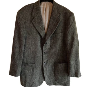 Cappotto sportivo vintage Givenchy 38 tasche toppa corta marrone tre bottoni lana - Foto 1 di 9