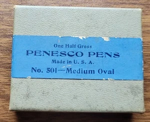 Vintage Penesco Pens, Esterbrook Steel, U.S.A. No.501. Original Box & 9 Nibs - Picture 1 of 7