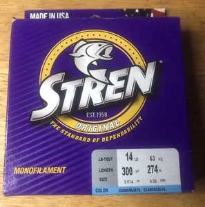 Stren Original Monofilament Fishing Line 14 LB 300 Yards CLEAR BLUE Mono - Picture 1 of 2