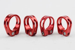 31.8 mm Red MTB Bike Cycling Road Saddle Bicycle Seat Post Clamp Aluminum - Picture 1 of 1