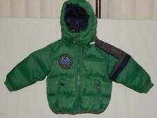 New DIESEL Infant Boys Green Down Filled Hooded Puffer Jacket Size 12 Months