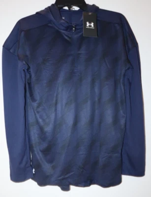 Under Armour 1351230 411 Womens Sz S Academy Blue Locker Emboss 1/4 Zip Pullover - Image 1 of 4
