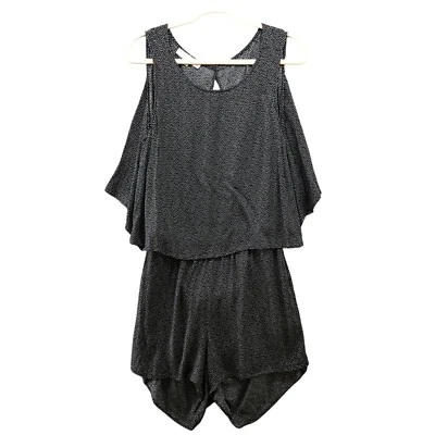 Mameluco Loft sin mangas para mujer L negro lunares rayón recortado espalda fluido Foto 1 de 4