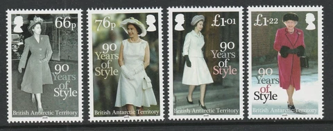 British Antarctic Territory 2016 90th Birthday set SG 680-683 Mnh Cover