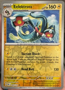 Pokemon Scarlet & Violet - Obsidian Flames #69 Eelektross Reverse Holo (NM/MINT)